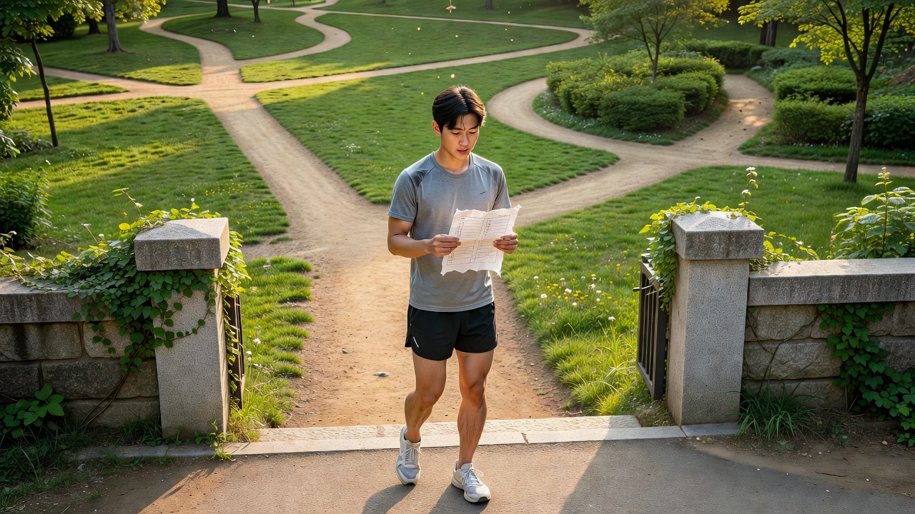 초보 러닝 코스 선택 기준을 확인하는 러너